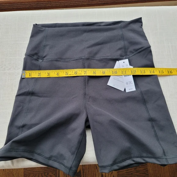 New! J.Crew Sz M Medium CloudStretch High-rise Bike Black Shorts Pocket NWT - Picture 5 of 11